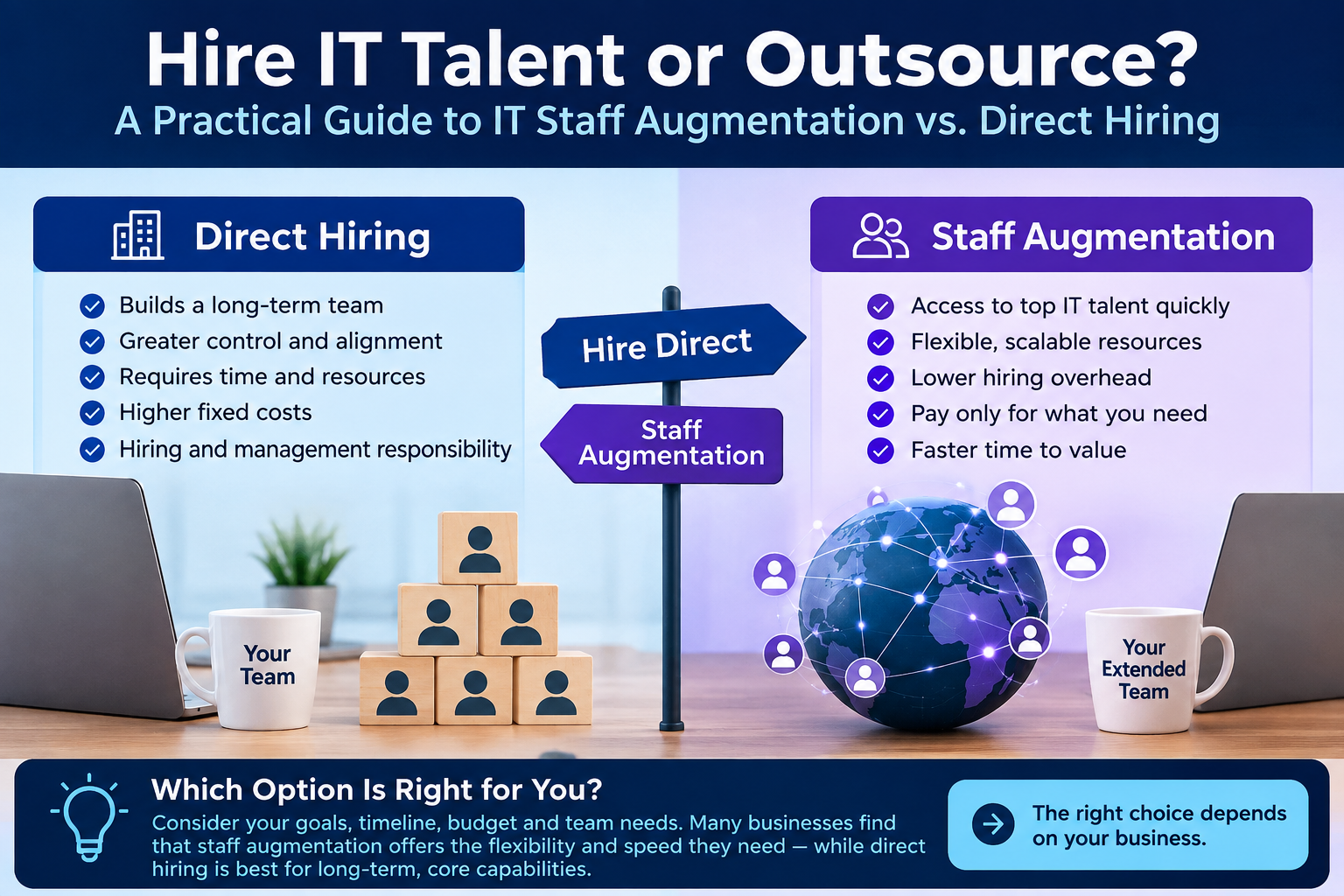 Direct hiring or Staff Augmentation
