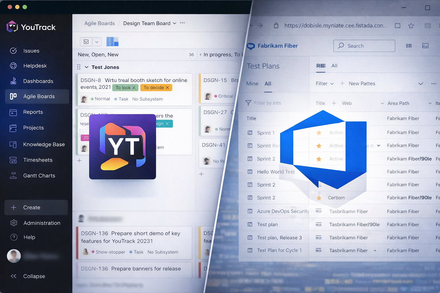YouTrack by JetBrains and Azure DevOps by Microsoft YouTrack by JetBrains and Azure DevOps by Microsoft
